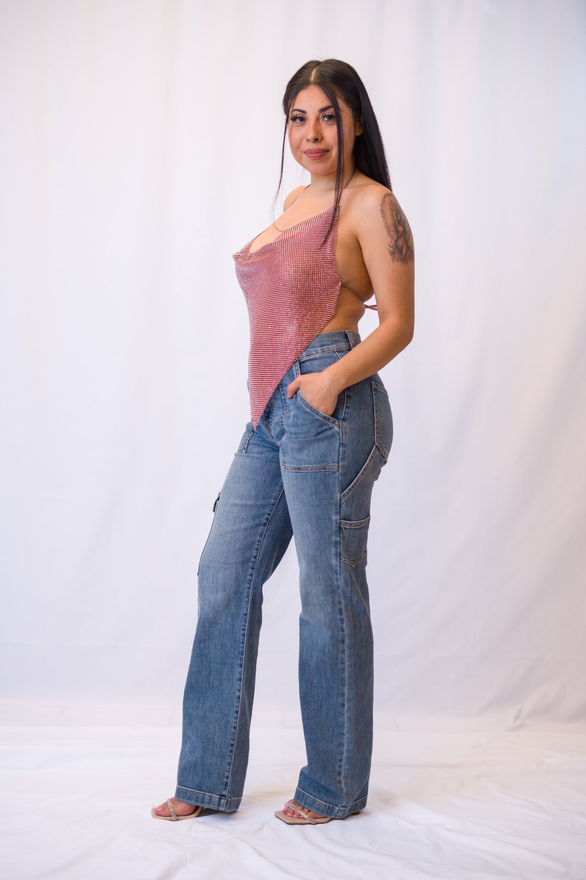 Eunina Codi Cargo Super High Rise Dad Jean