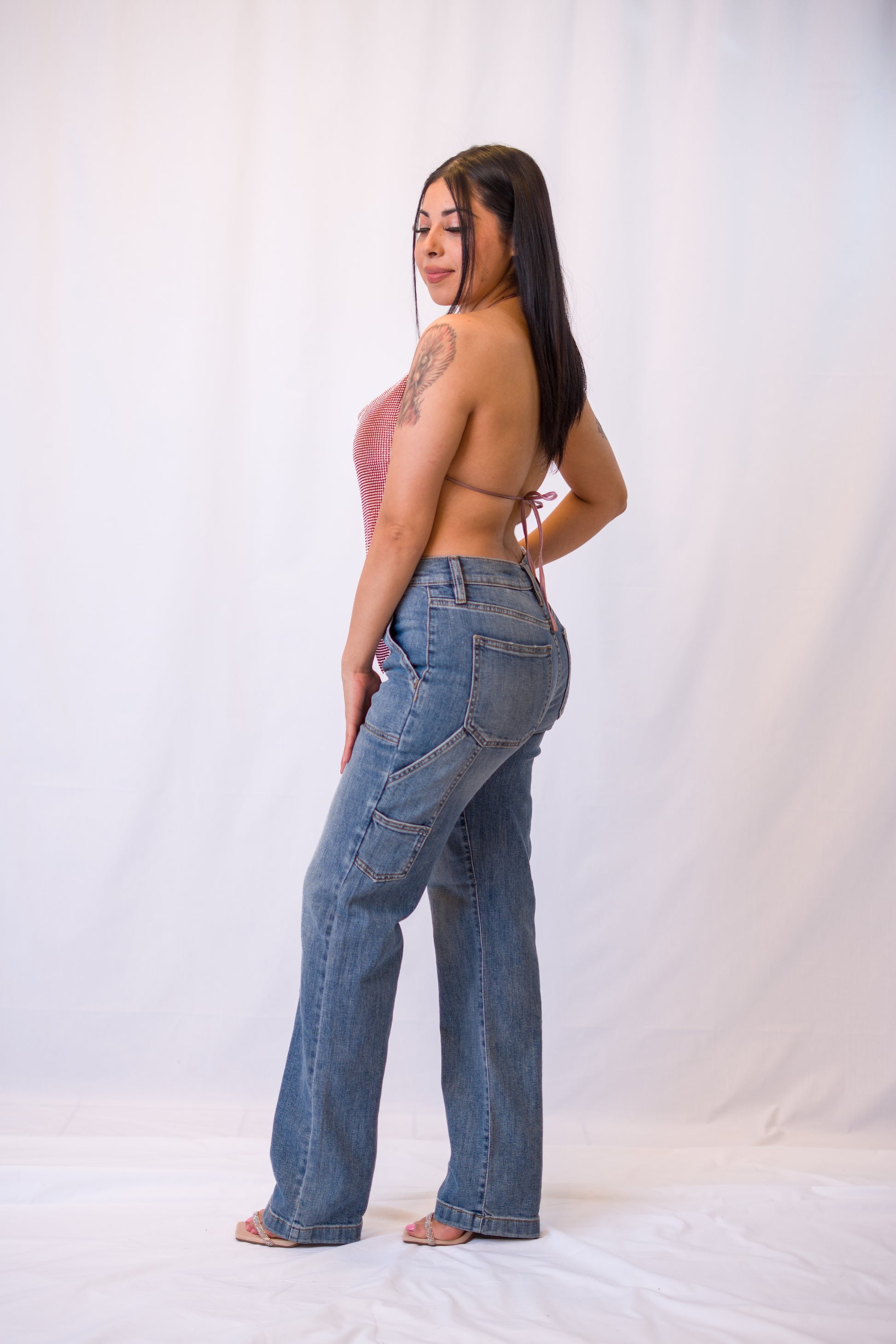 Eunina Codi Cargo Super High Rise Dad Jean
