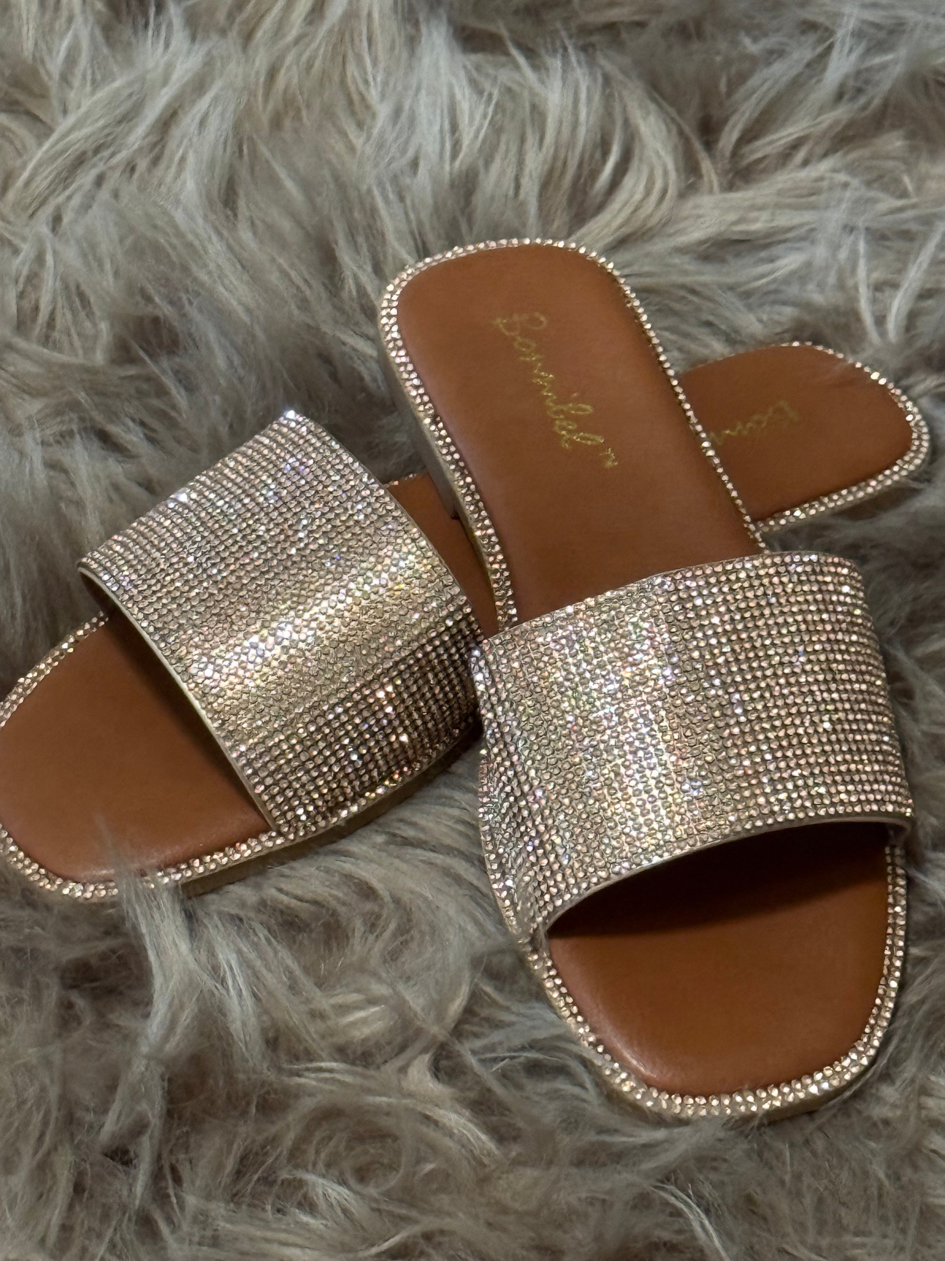 Bling Sandals Rose Gold