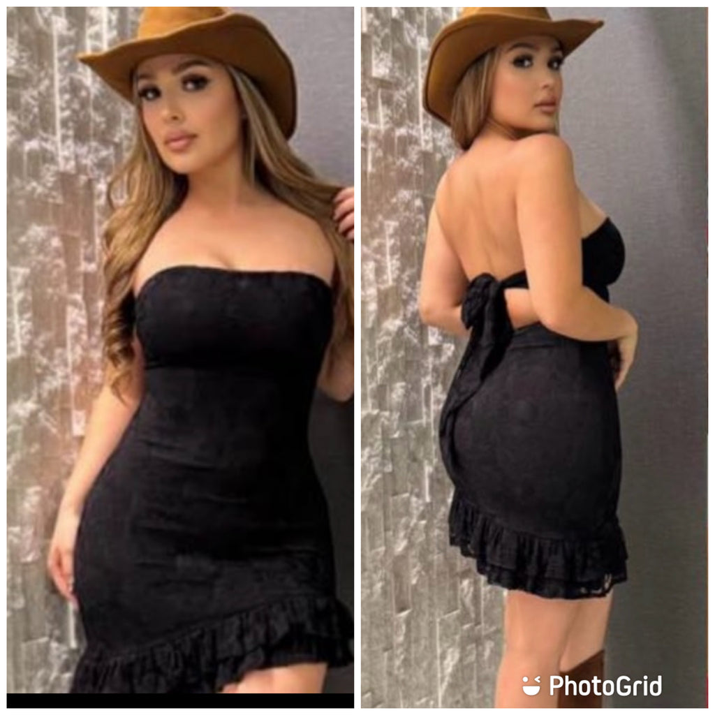 Opened Back Mini Dress