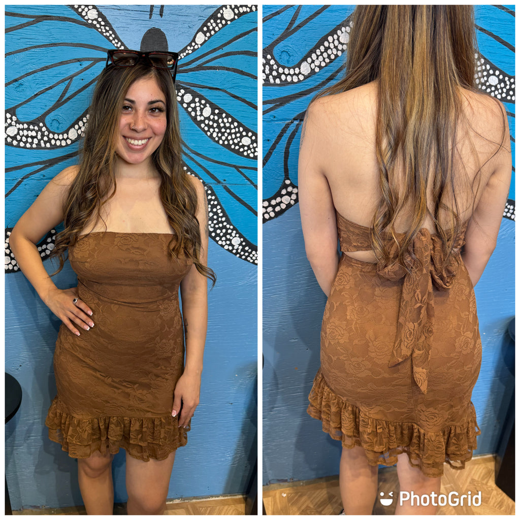 Opened Back Mini Dress