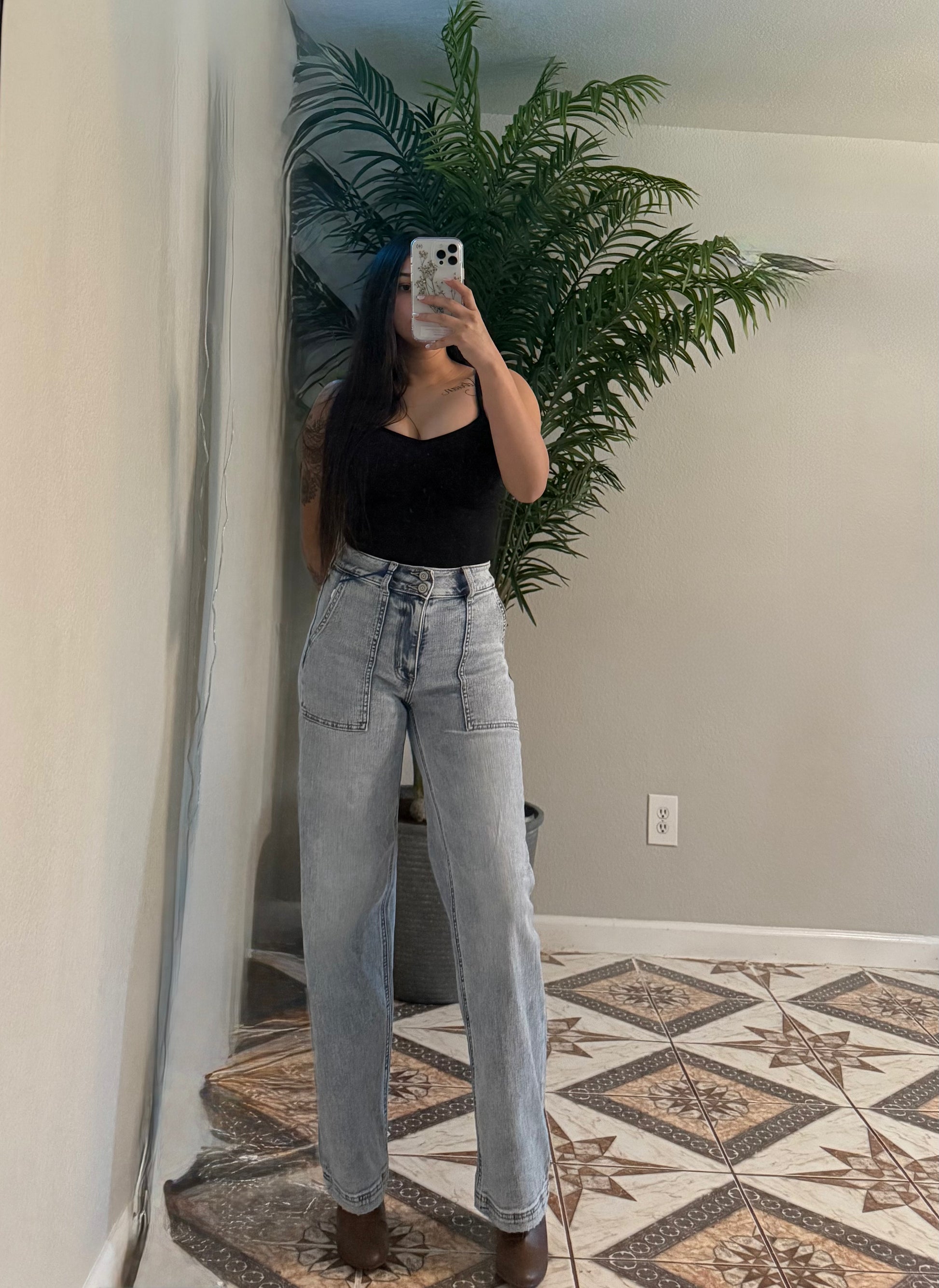 Eunina Utility Super High Rise Baggy Jean